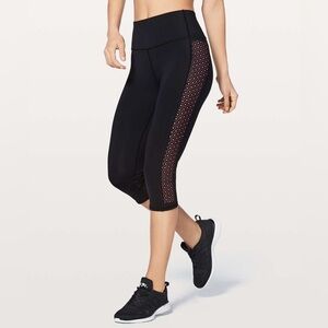 EUC|Gently Used Lululemon Colour Me Quick Crop 17" *Black|Flash Light Tone Sz 10